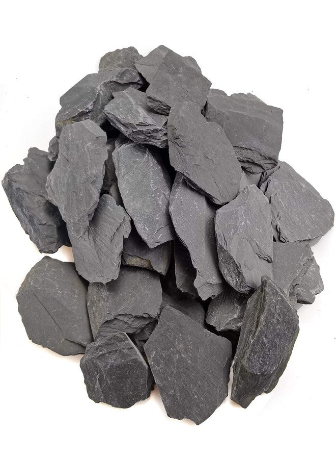 Voulosimi Natural Slate Rocks PH Neutral Stone Perfect Rocks for Aquariums, Landscaping Model,Tank Decoration,Amphibian Enclosures (10 LB, 3-5 inch) - Image 4
